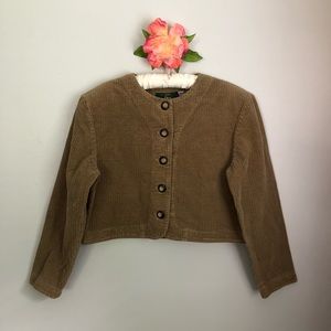 Orvis Jacket Vintage Textured Corduroy Tan Size S
